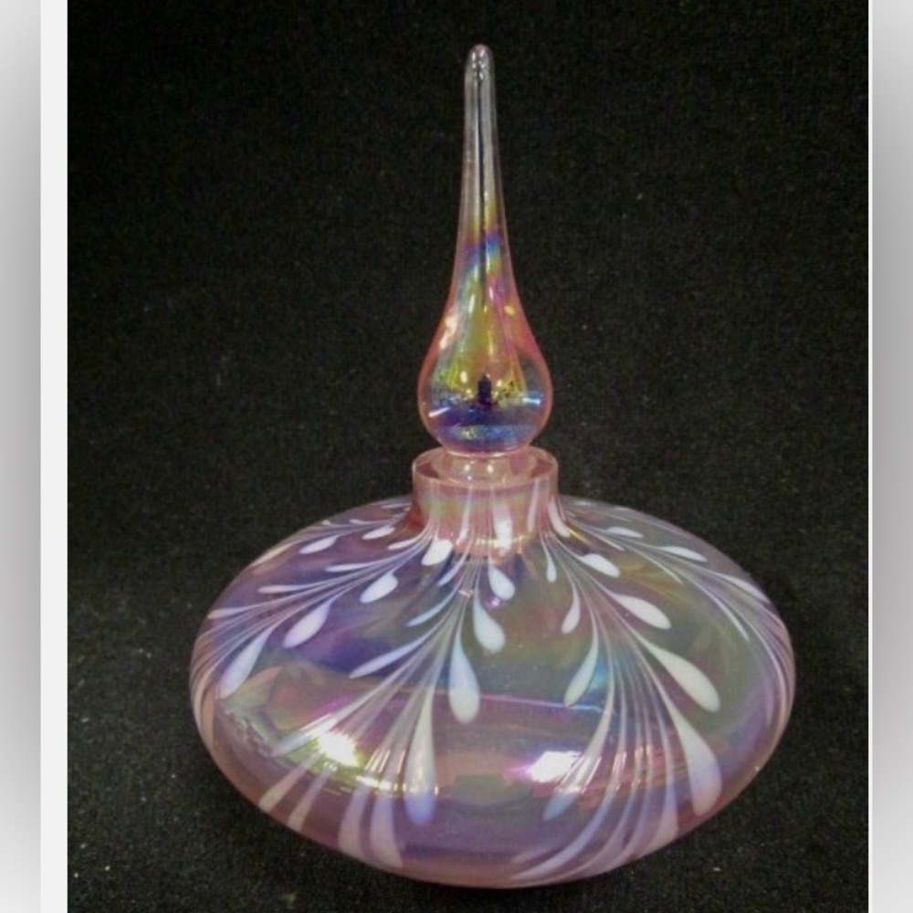 Iridescent Glass Art Perfume Bottle